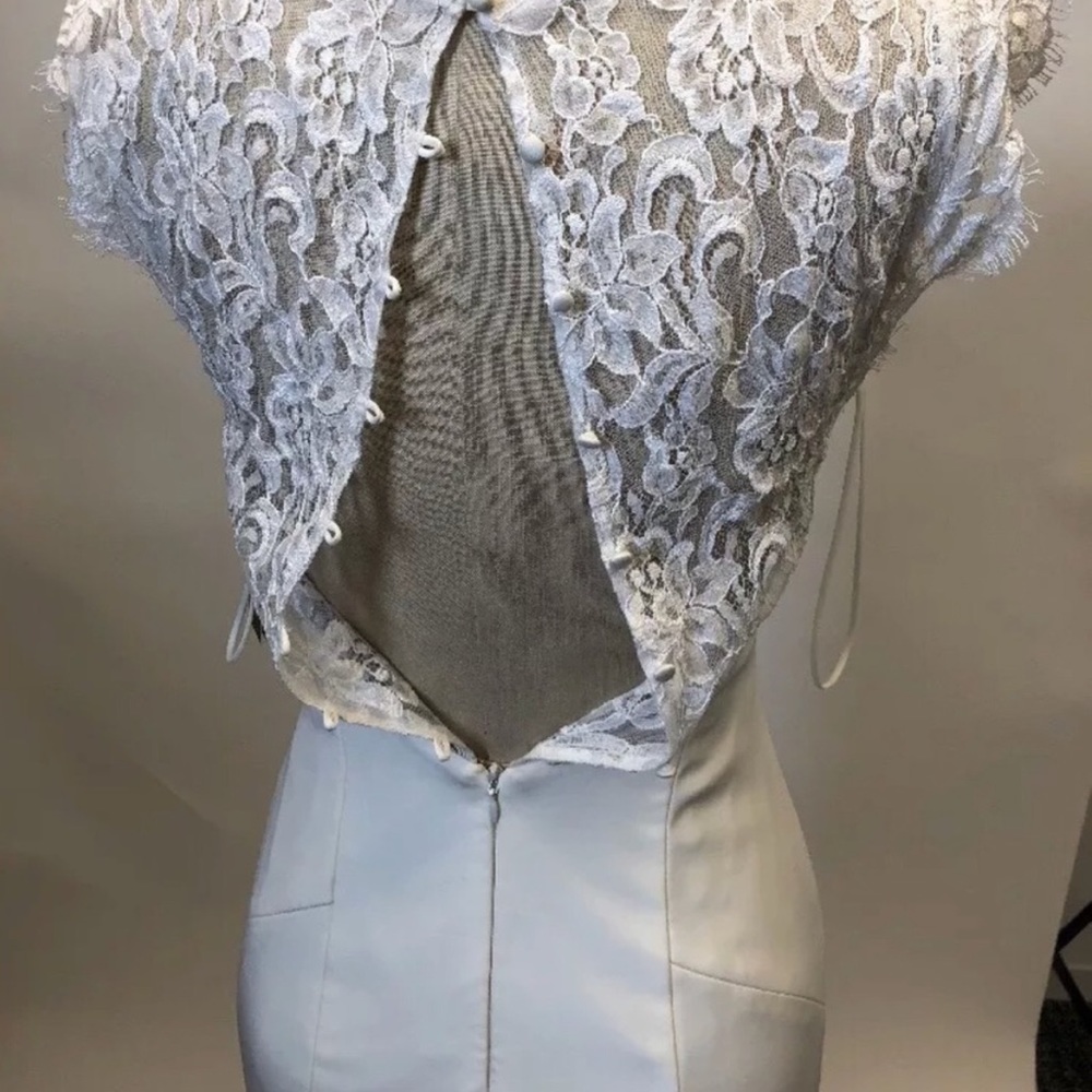 BHLDN Nicole Miller Gown “Lauren” Lace Back Bridal Wedding Gown - Picture 3 of 6